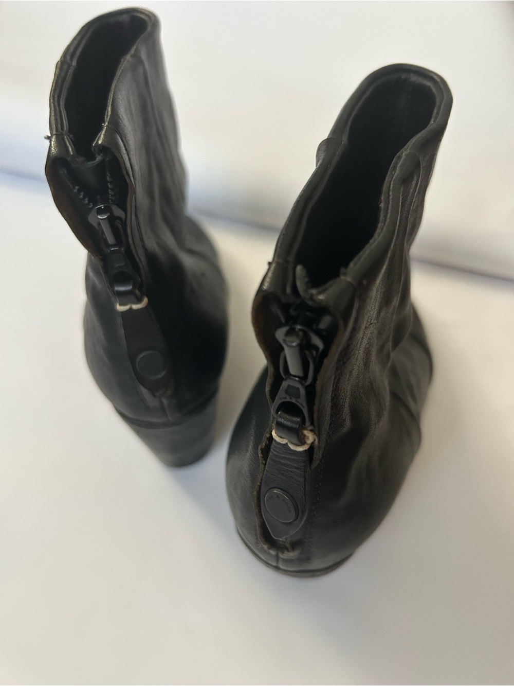 rag & bone Black Leather Ankle Booties - Picture 6 of 10